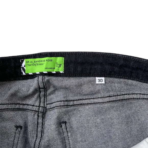 Free People X Sandrine Women’s Black Denim Mid Rise Skinny Jeans - Picture 6 of 8